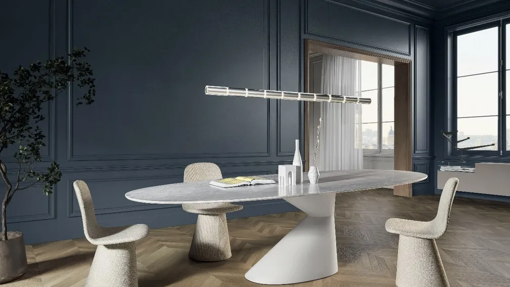 Tavolo Chapeau 2887M in marmo di Lago