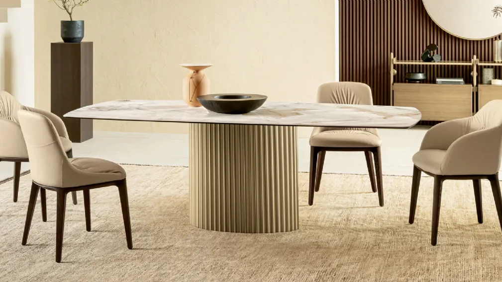 Tavolo Enea in ceramica di Riflessi