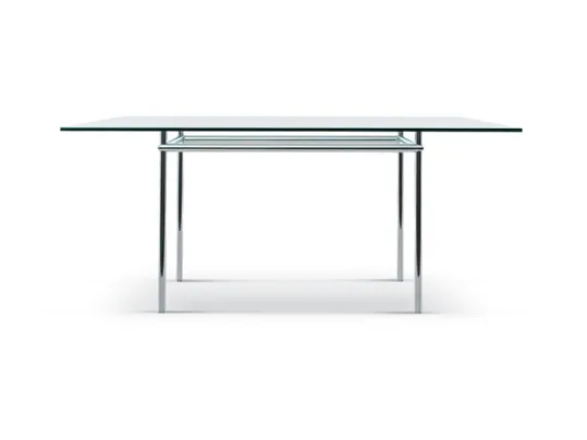 Tavolo in vetro e metallo LC12 di Cassina
