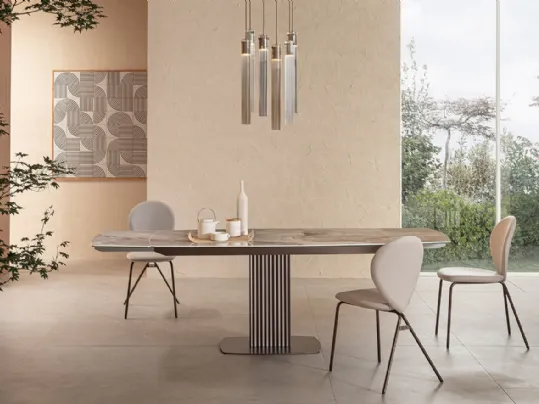 Tavolo allungabile di design Onda di Riflessi