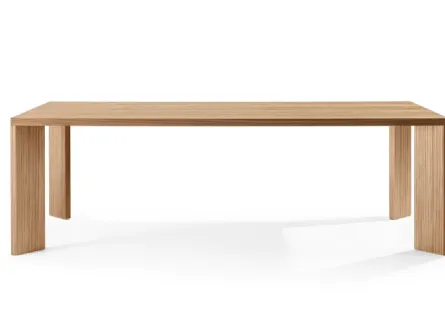 Tavolo rettangolare Ordinal in legno impiallacciato per il top e massello per le gambe di Cassina