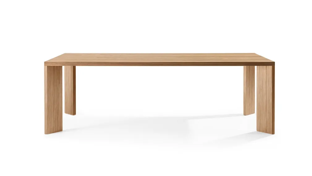 Tavolo rettangolare Ordinal in legno impiallacciato per il top e massello per le gambe di Cassina
