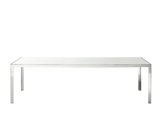 Tavolo Progetto 1 in legno impiallacciato e struttura in alluminio di B&B Italia