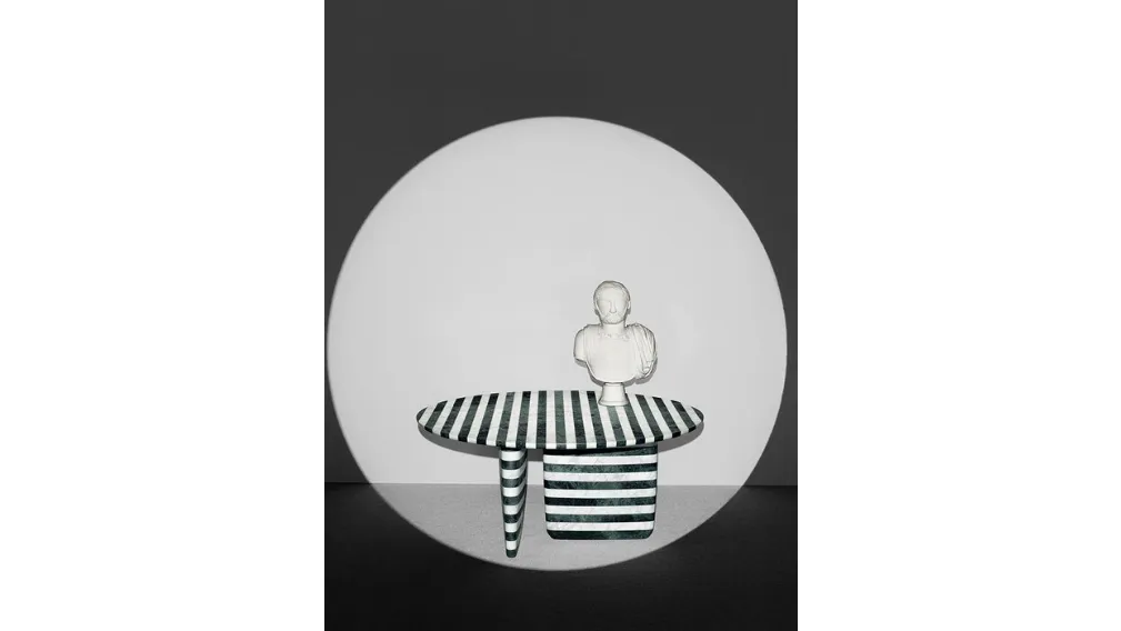 Tavolo di design Tobi Ishi marmo rigato di B&B Italia