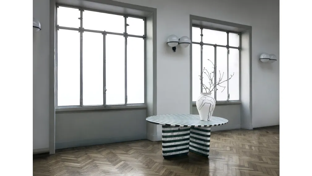 Tavolo di design Tobi Ishi marmo rigato di B&B Italia