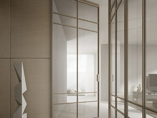 Porta per interni Air Rovere e Vetro di Rimadesio