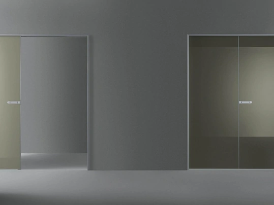 Porta per interni Link+ Scorrevole in vetro laguna di Rimadesio