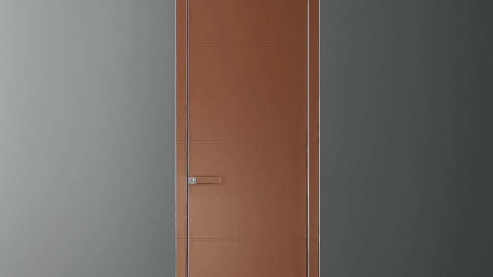 Porta per interni Luxor in cuoio di Rimadesio