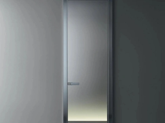 Porta per interni Luxor in vetro con telaio in alluminio di Rimadesio