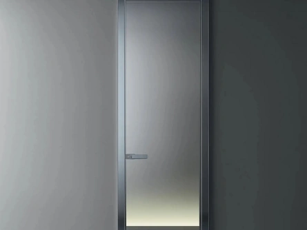 Porta per interni Luxor in vetro con telaio in alluminio di Rimadesio