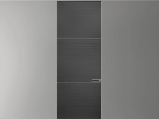 Porta per interni a filo muro Radius Grigio Scuro di Rimadesio