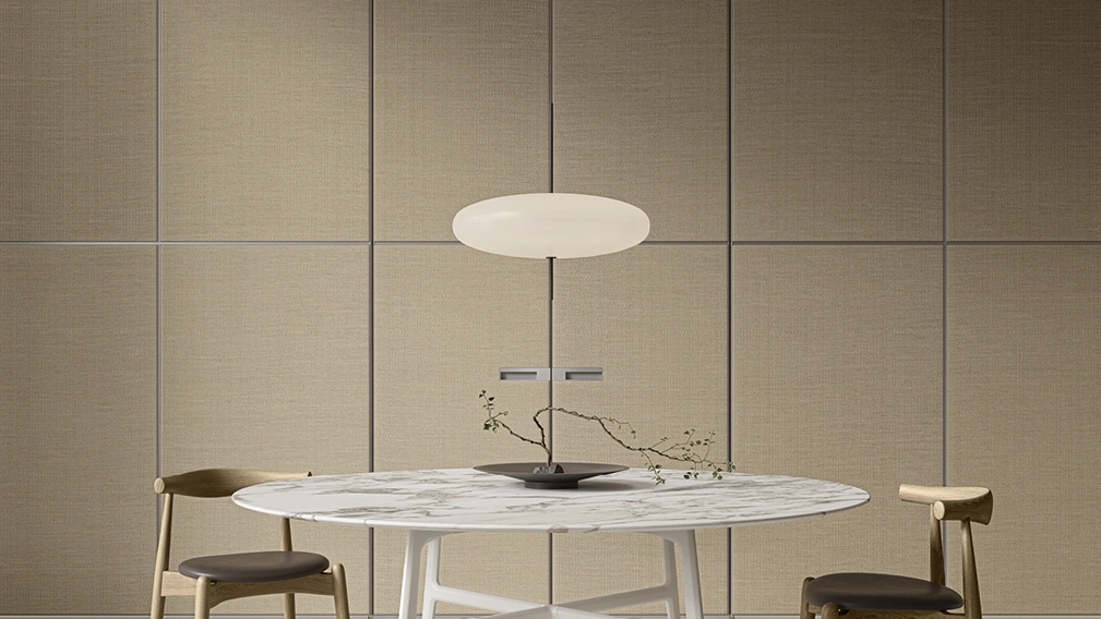 Porta per interni complanare Radius Rafia di Rimadesio