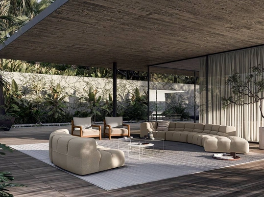 Divano in tessuto imbottito Tufty-Time 20 di B&B Italia