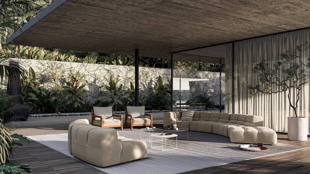 Divano in tessuto imbottito Tufty-Time 20 di B&B Italia
