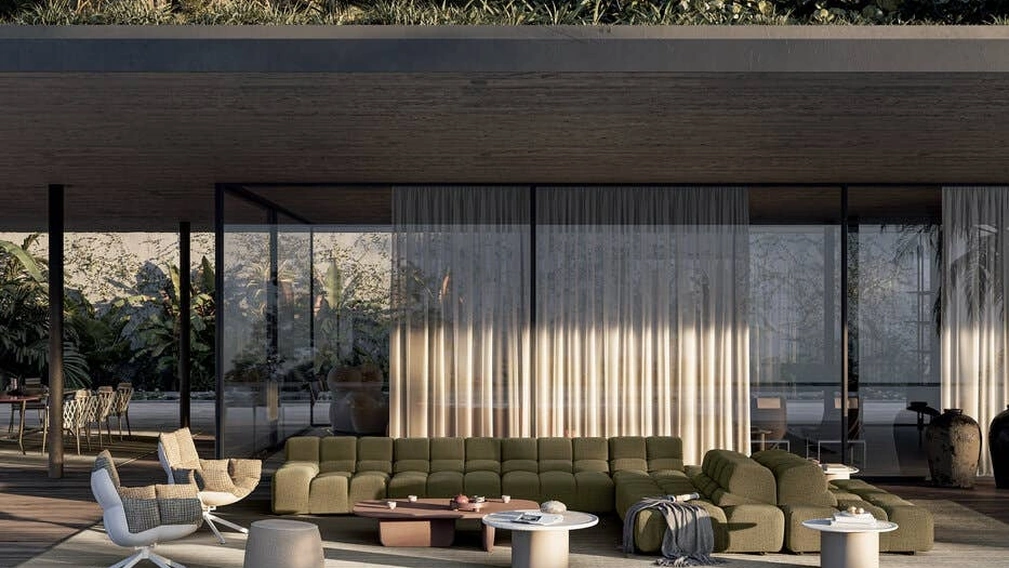 Divano in tessuto imbottito Tufty-Time 20 di B&B Italia