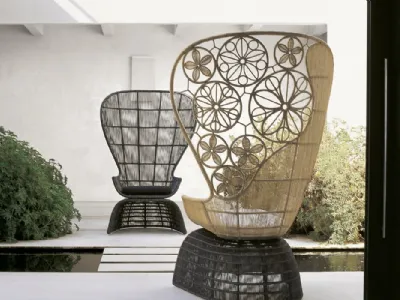 Poltrona Crinoline in fibra intrecciata di B&B Italia