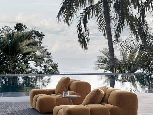Poltrona in tessuto imbottito Tufty-Time 20 di B&B Italia