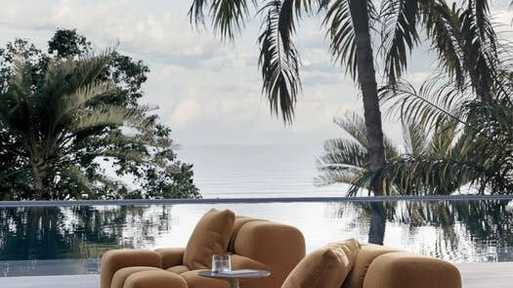 Poltrona in tessuto imbottito Tufty-Time 20 di B&B Italia