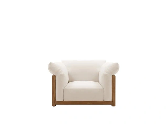 Poltroncina in tessuto e legno massello Untitled di B&B Italia