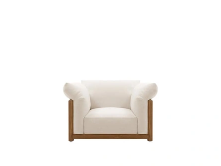Poltroncina in tessuto e legno massello Untitled di B&B Italia