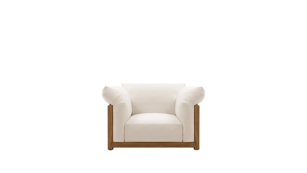 Poltroncina in tessuto e legno massello Untitled di B&B Italia