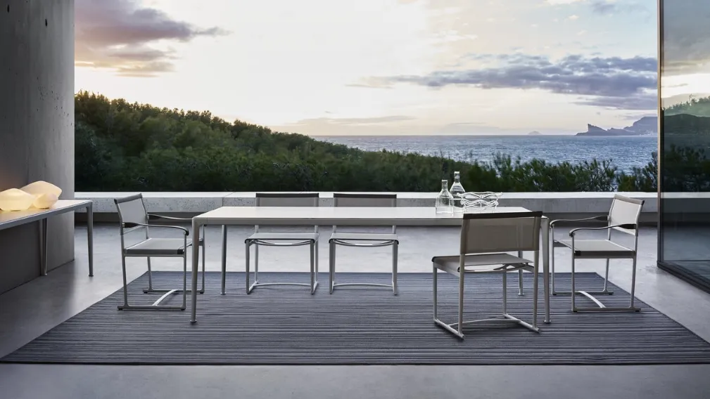 Tavolo rettangolare Mirto Outdoor in alluminio verniciato di B&B Italia