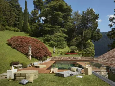 Lettino prendisole in tessuto imbottito Trix Outdoor Liberty di Kartell