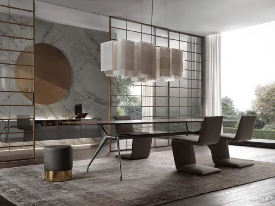 Parete divisoria Soho in legno e vetro di Rimadesio