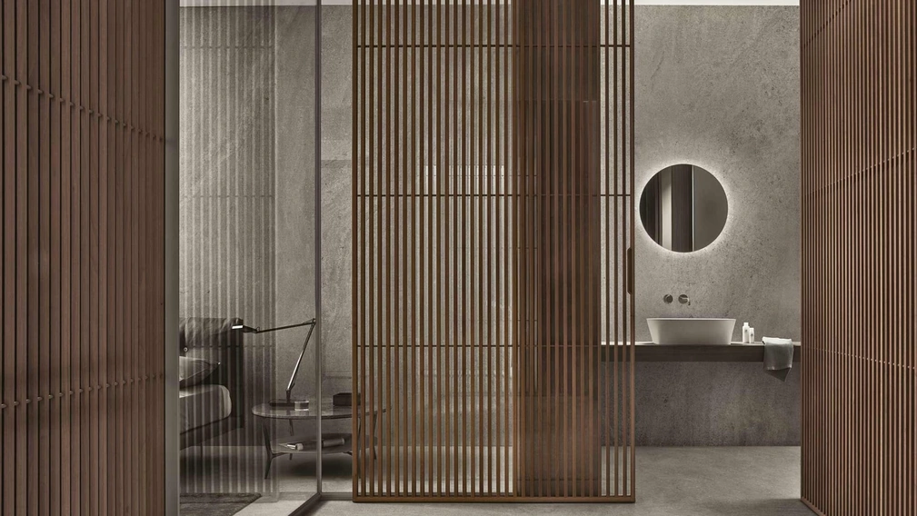 Parete divisoria Spazio e Sail di Rimadesio